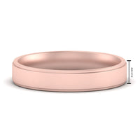 4 mm Steps Edge Comfort Fit Mens Band