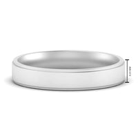 4 mm Steps Edge Comfort Fit Mens Band