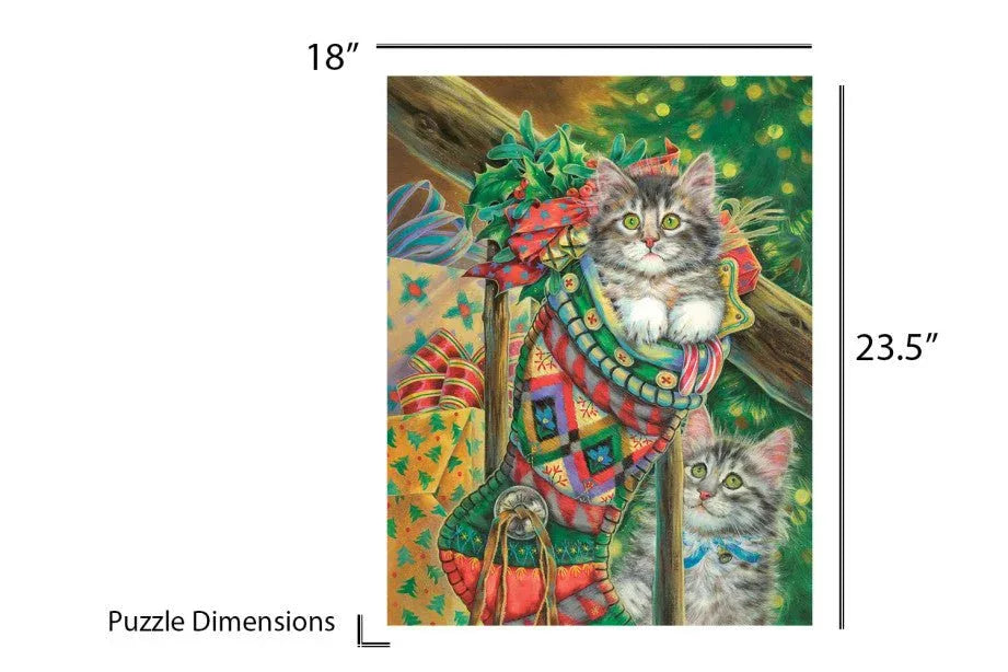 Stocking Curiosity 500 Piece Jigsaw Puzzle by Springbok Puzzles - BIG FRENCHIES