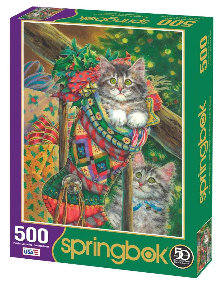 Stocking Curiosity 500 Piece Jigsaw Puzzle by Springbok Puzzles - BIG FRENCHIES