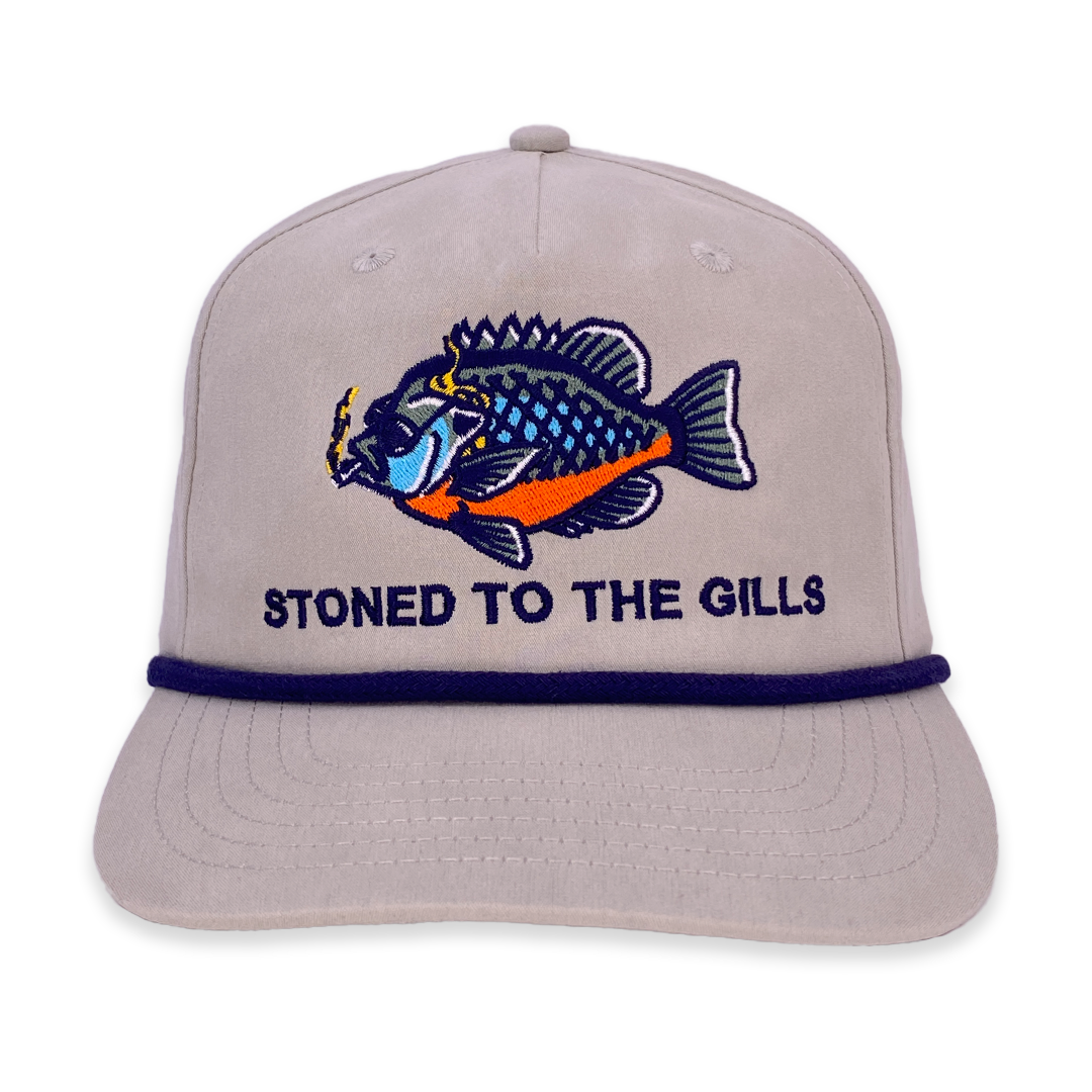 Stoned To The Gills Custom Embroidered Hat