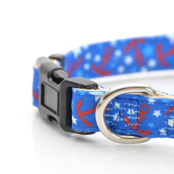 EcoBark Bow Tie Collar - Nautical Print - BIG FRENCHIES