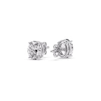 Classic Four Prong Oval Diamond Solitaire Stud Earrings (1.00 Ct - 10.00 Ct)