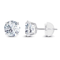 2.50 CTW AGI Certified Lab-Grown Diamond Stud Earrings in 14K White Gold – G Color, VS Clarity