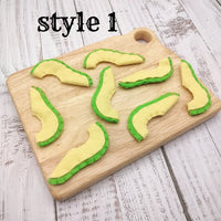 Avocado slice felt play food vegetable - BIG FRENCHIES