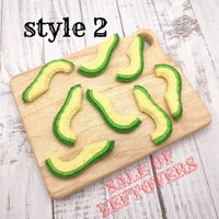 Avocado slice felt play food vegetable - BIG FRENCHIES