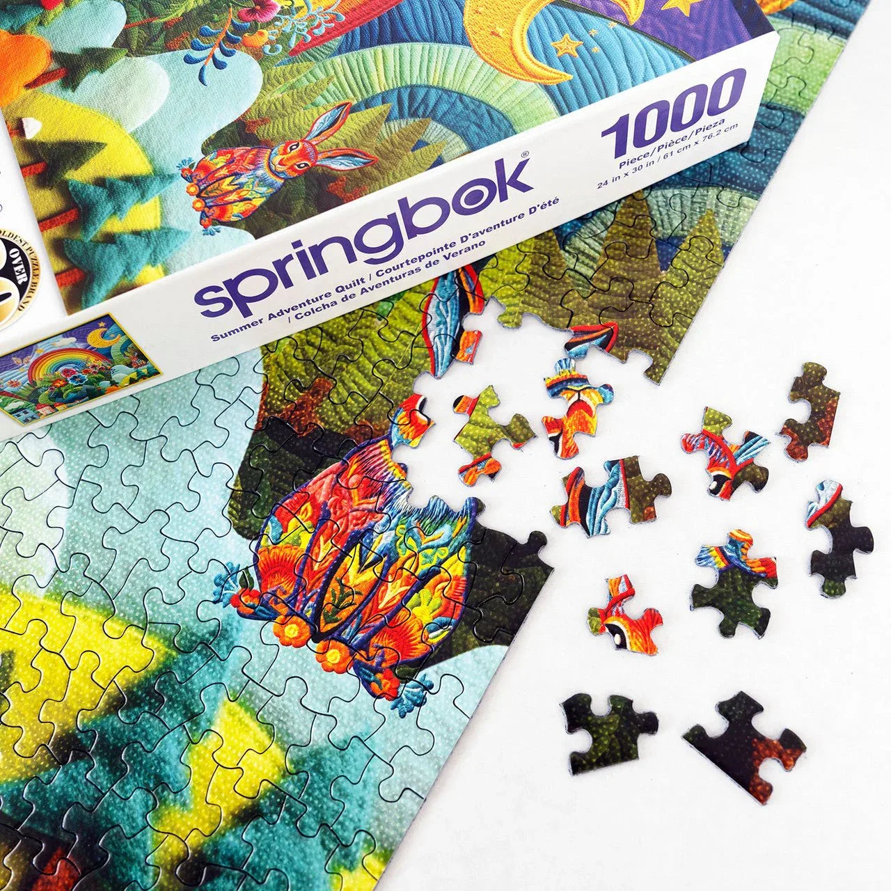 Summer Adventure Quilt 1000 Piece Jigsaw Puzzle by Springbok Puzzles - BIG FRENCHIES