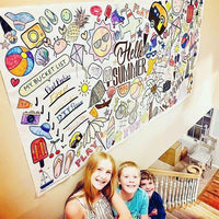Summer Bucket List Coloring Tablecloth - BIG FRENCHIES