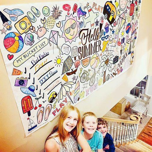 Summer Bucket List Coloring Tablecloth - BIG FRENCHIES