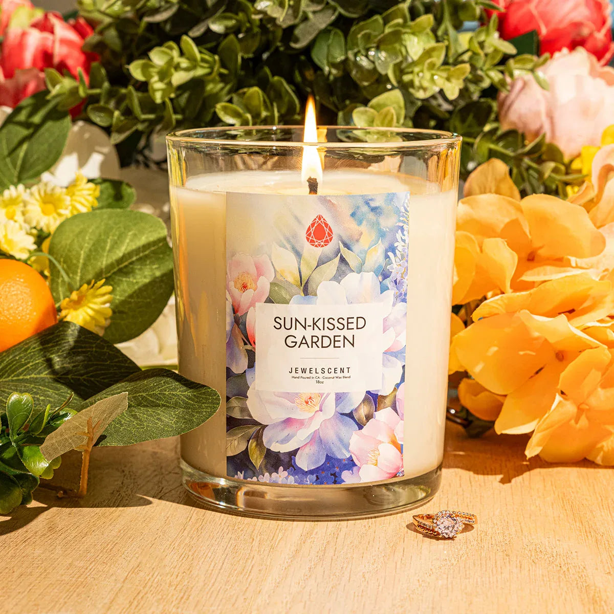 Sun-Kissed Garden 18oz Home Jewelry Candle - BIG FRENCHIES