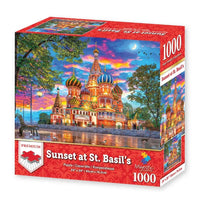 Sunset at St Basil's 1000 Piece Jigsaw Puzzle | Springbok Puzzles - BIG FRENCHIES