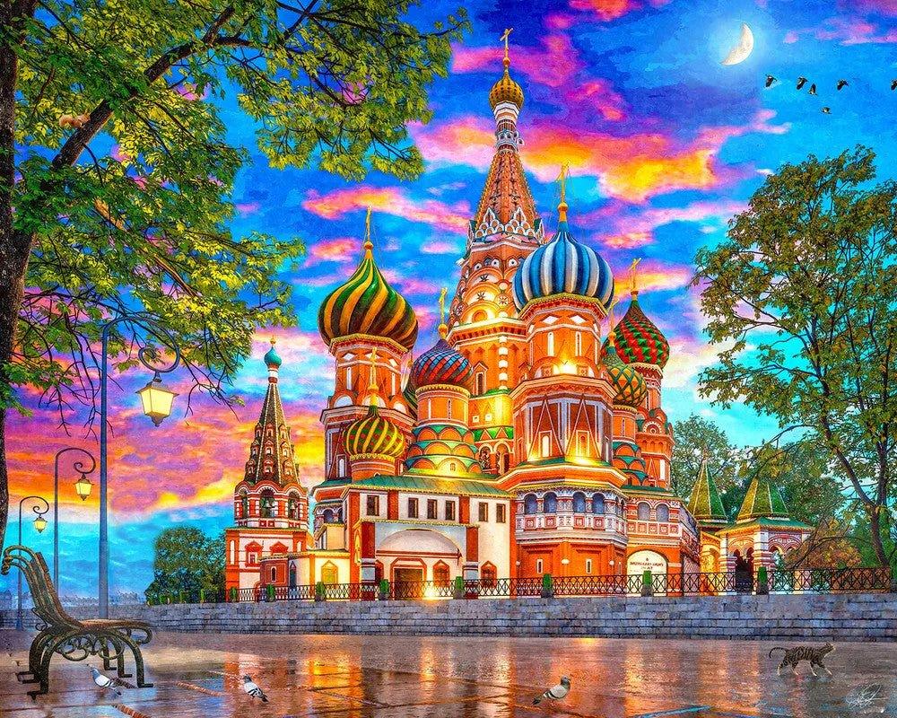 Sunset at St Basil's 1000 Piece Jigsaw Puzzle | Springbok Puzzles - BIG FRENCHIES