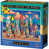 Surfing Around The World 500 Piece Jigsaw Puzzle by Dowdle - BIG FRENCHIES