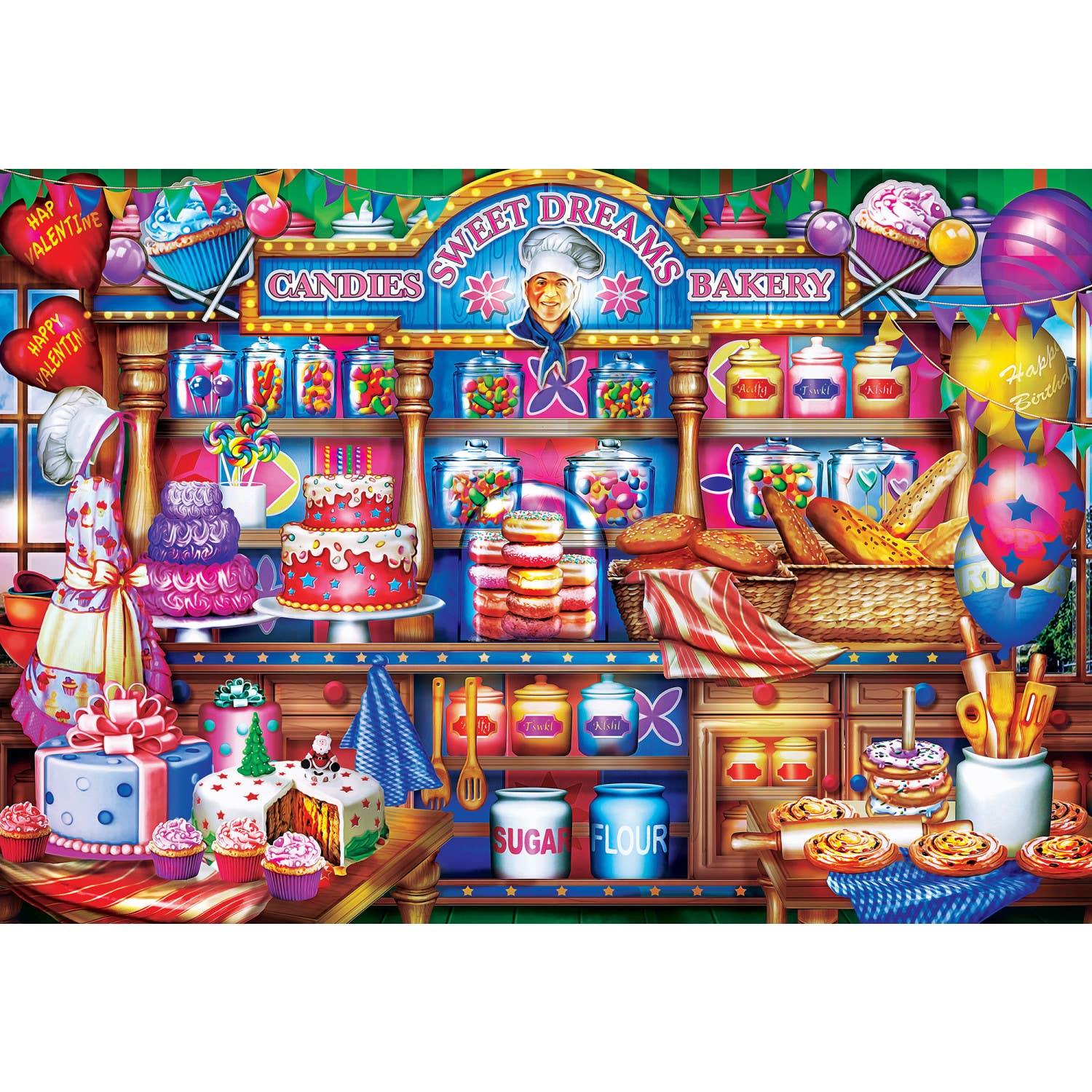 Sweet Dreams Bakery 1000 Piece Puzzle EZ Grip by Masterpieces - BIG FRENCHIES