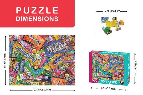 Sweet Tooth 500 Piece Jigsaw Puzzle by Springbok Puzzles - A Candy Lover's Delight - BIG FRENCHIES