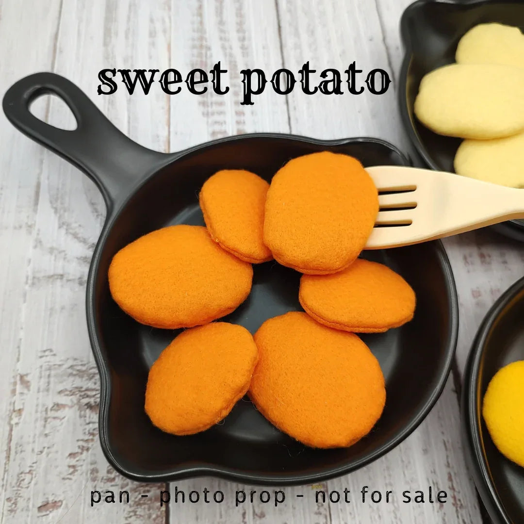 Baked slice potatoes, roasted sweet potato play food - BIG FRENCHIES