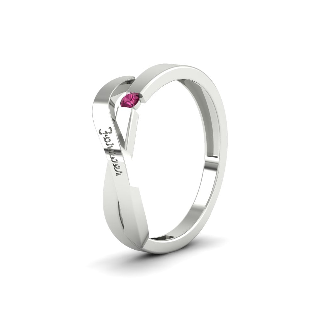 Swirl Love Mens Wedding Ring