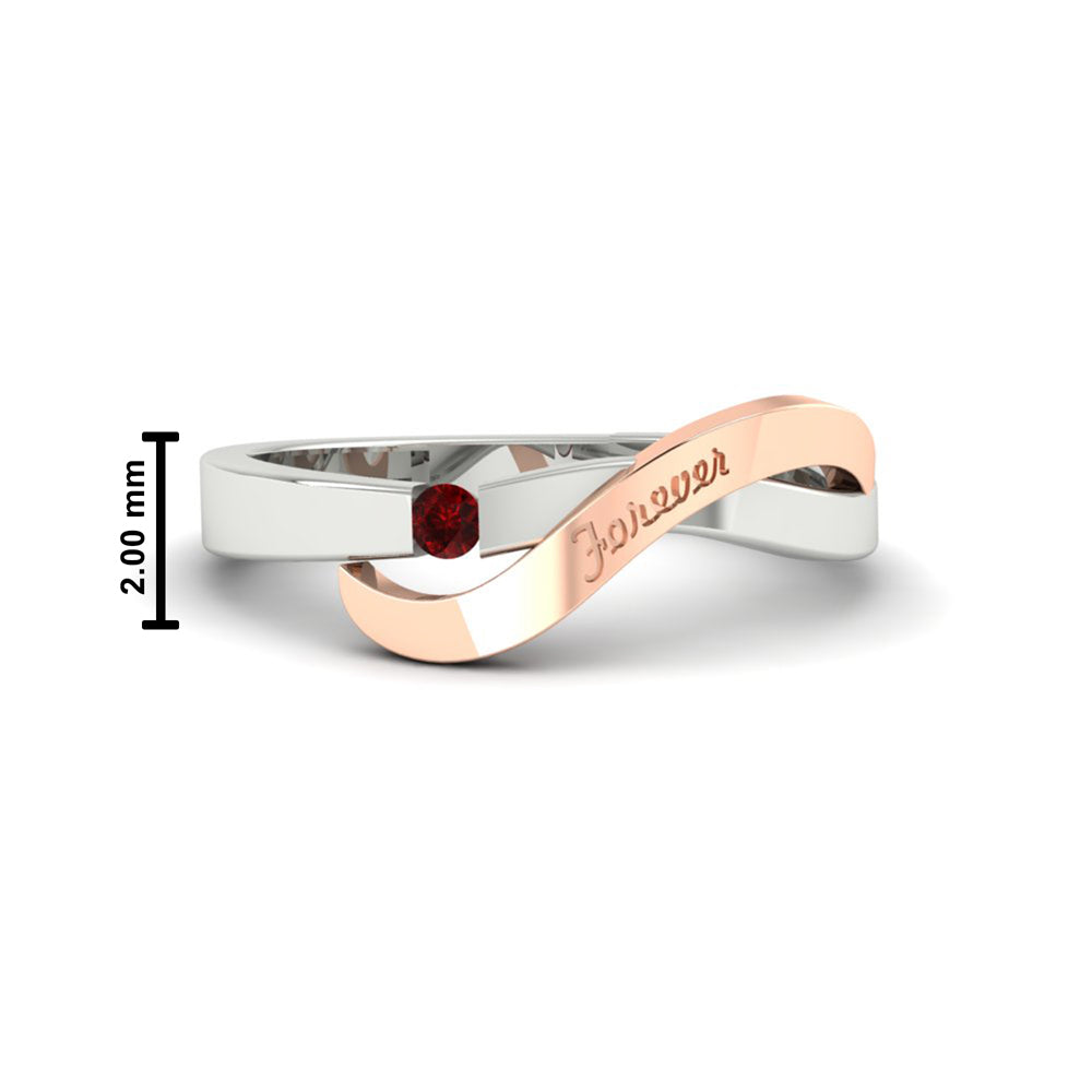 Swirl Love Mens Wedding Ring