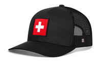 Swiss Flag Trucker Hat  |  Switzerland Snapback