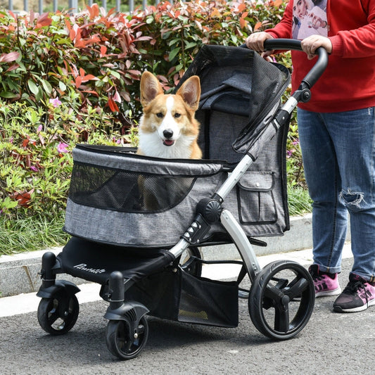 Travel Pet Stroller with Adjustable Handlebar - BIG FRENCHIES