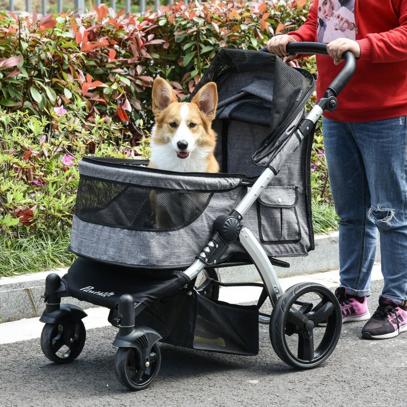 Travel Pet Stroller with Adjustable Handlebar - BIG FRENCHIES