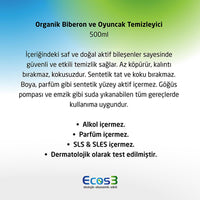 Ecos3 Organic Baby Bottle & Toy Cleaner 500ml - Natural, Vegan Certified, Fragrance-Free