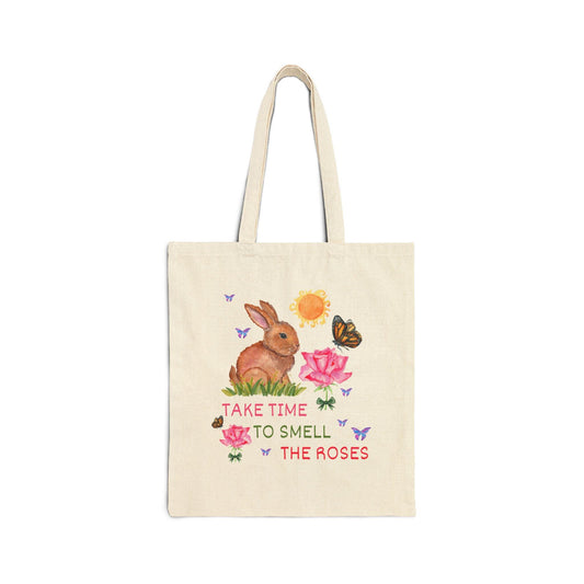 Take Time To Smell The Roses Tote Bag - BIG FRENCHIES