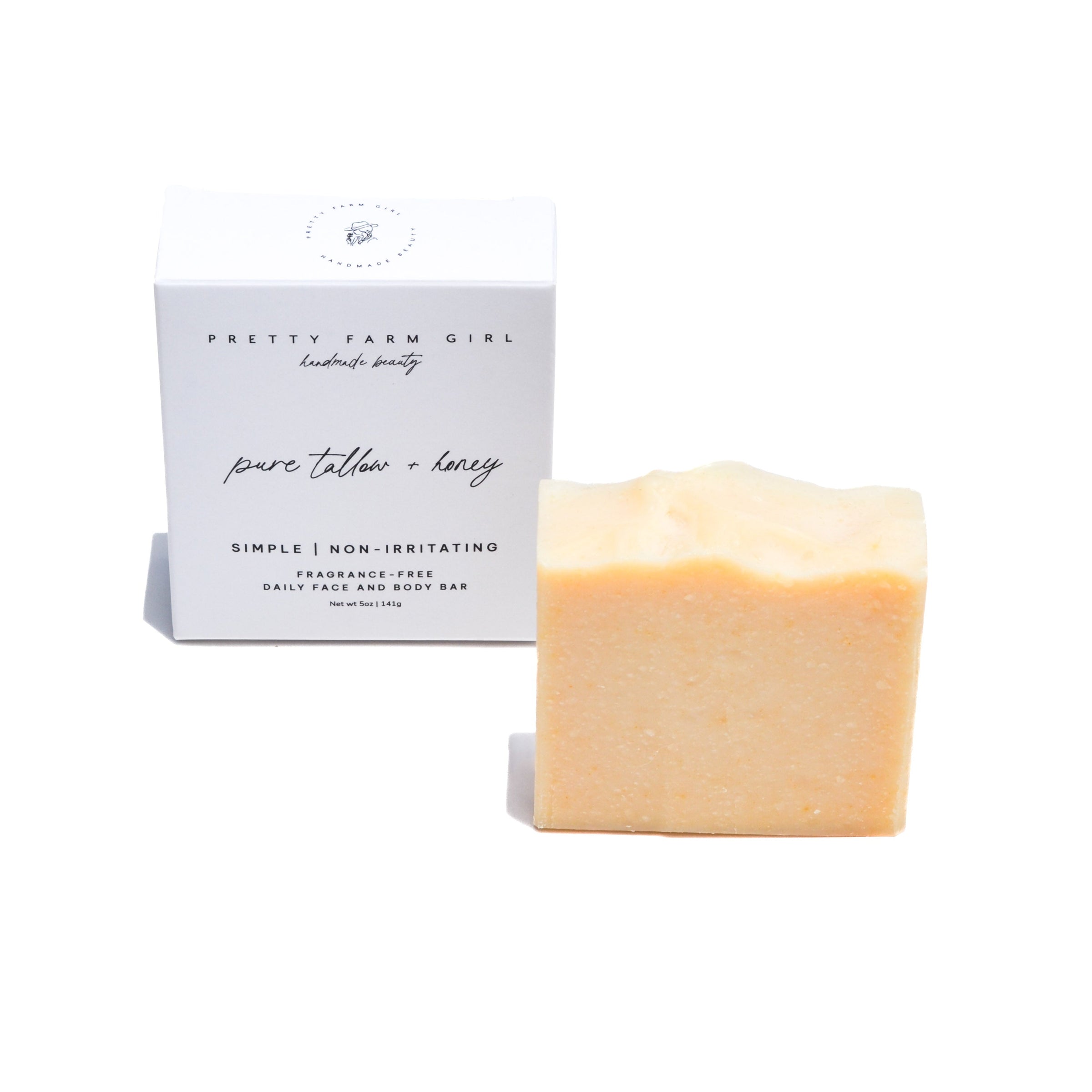 Pure Tallow + Honey Fragrance Free Handmade Tallow and Goat Milk Soap Bar - BIG FRENCHIES