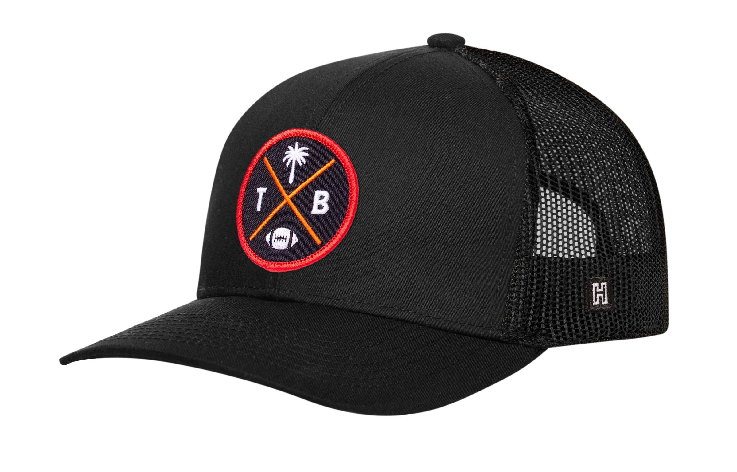Tampa Bay Trucker Hat  |  Black TPA X Football Snapback