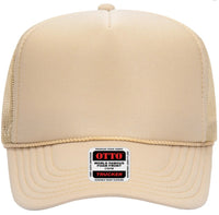 Mama Blue Checkered Bow Adult Otto Foam Trucker Hat