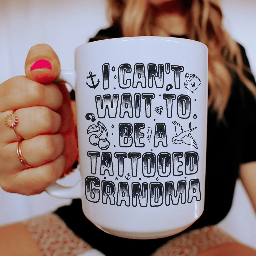 Tattooed Grandma Ceramic Mug 15oz - BIG FRENCHIES