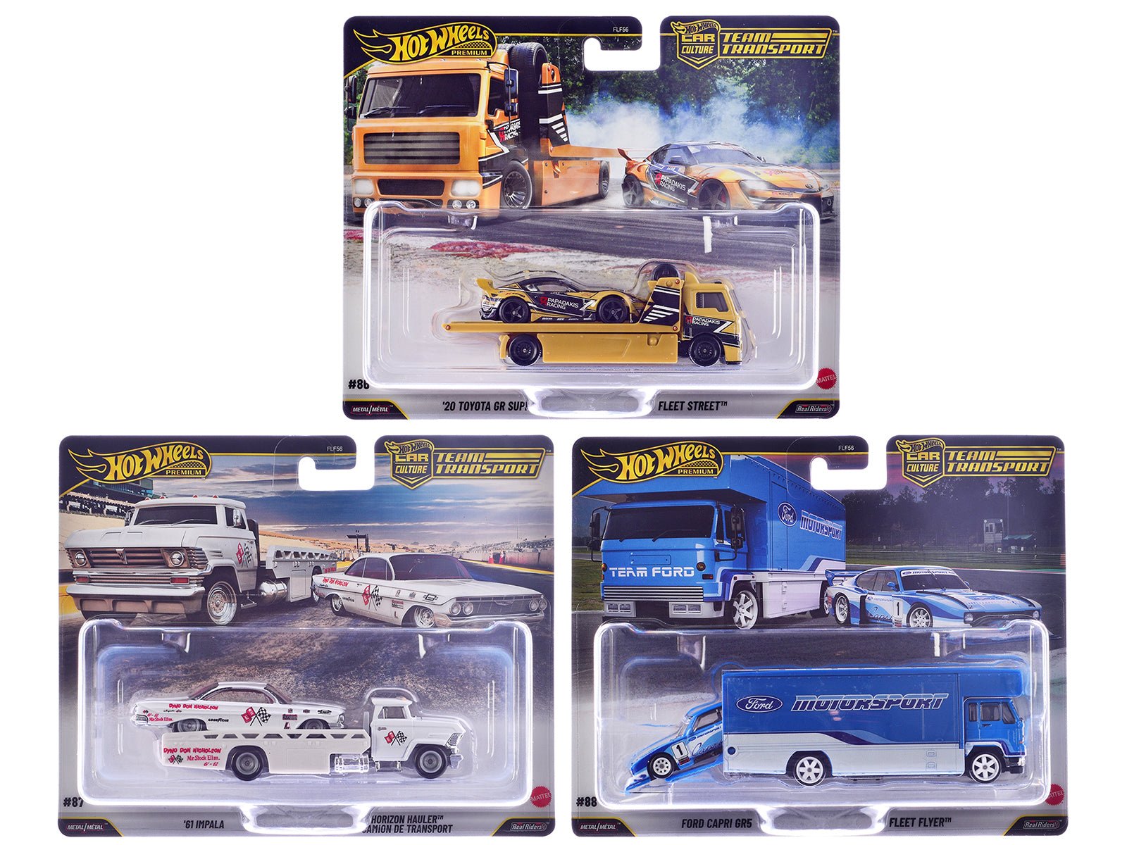 "Team Transport" 3 piece Set J 2025 "Car Culture" Series Diecast Model Cars by Hot Wheels  free shipping USA