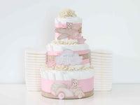 Teddy Bear Diaper Cake Collection - Pink