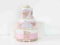 Teddy Bear Diaper Cake Collection - Pink