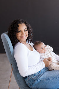 Little Breastfeeding Top - White