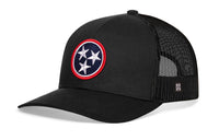 Tennessee Flag Trucker Hat  |  Gray-Black TN Snapback