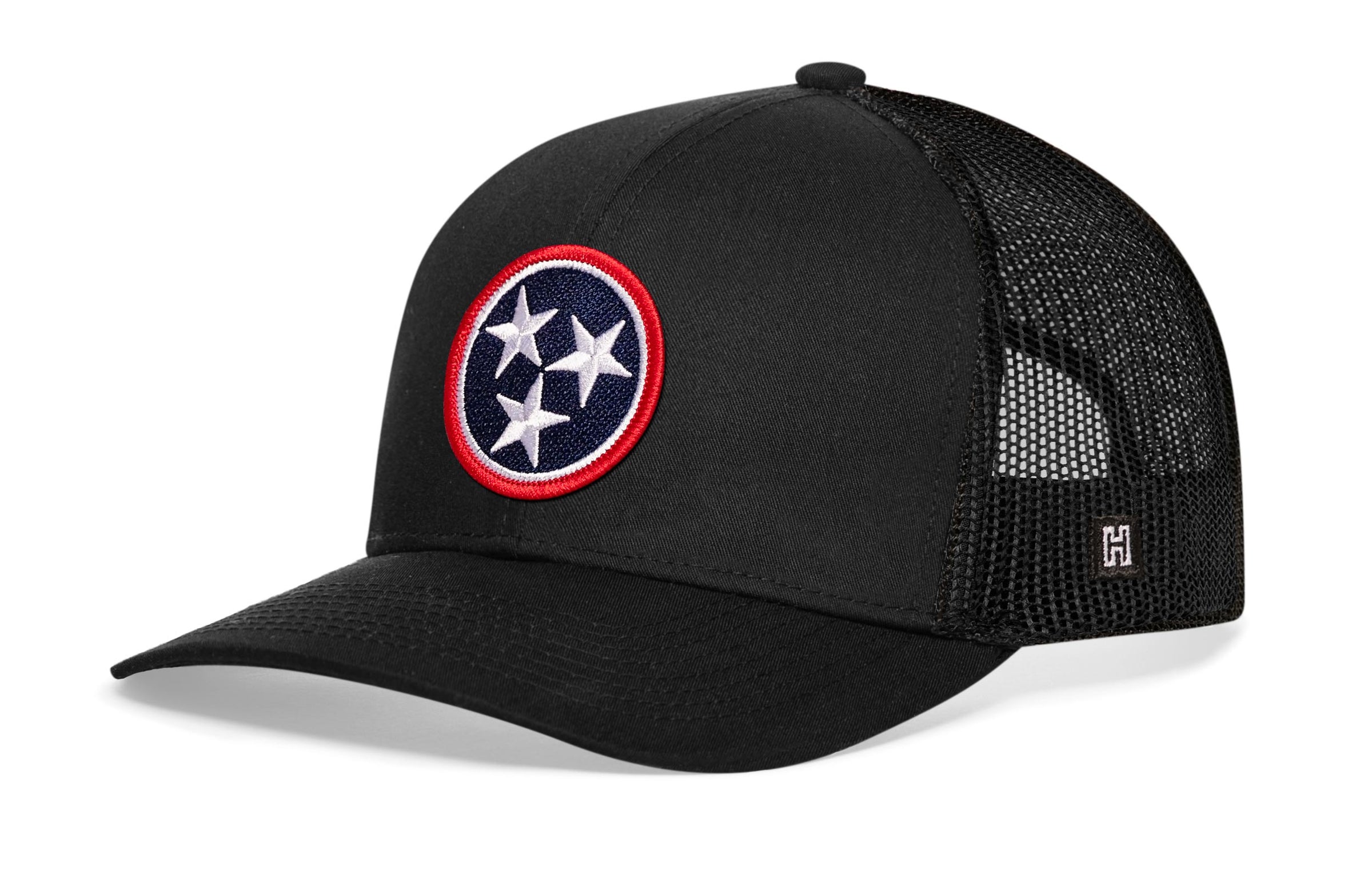 Tennessee Flag Trucker Hat  |  Gray-Black TN Snapback