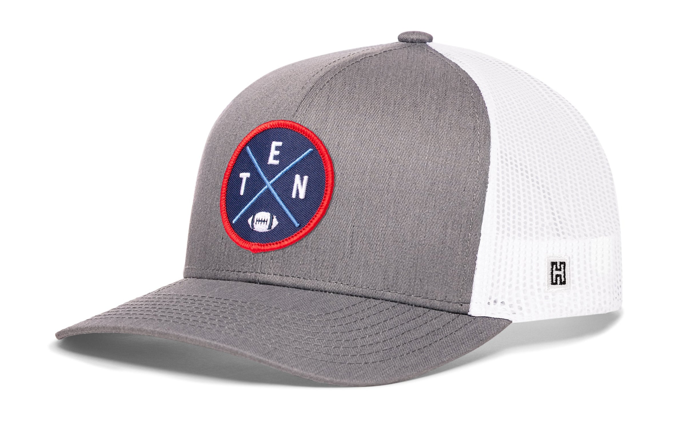 Tennessee Trucker Hat  |  Black TEN X Football Snapback