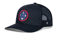 Tennessee Trucker Hat  |  Black TEN X Football Snapback