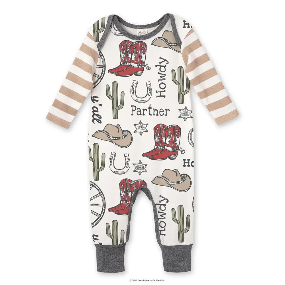 Howdy Partner Cowboy Western Romper - BIG FRENCHIES