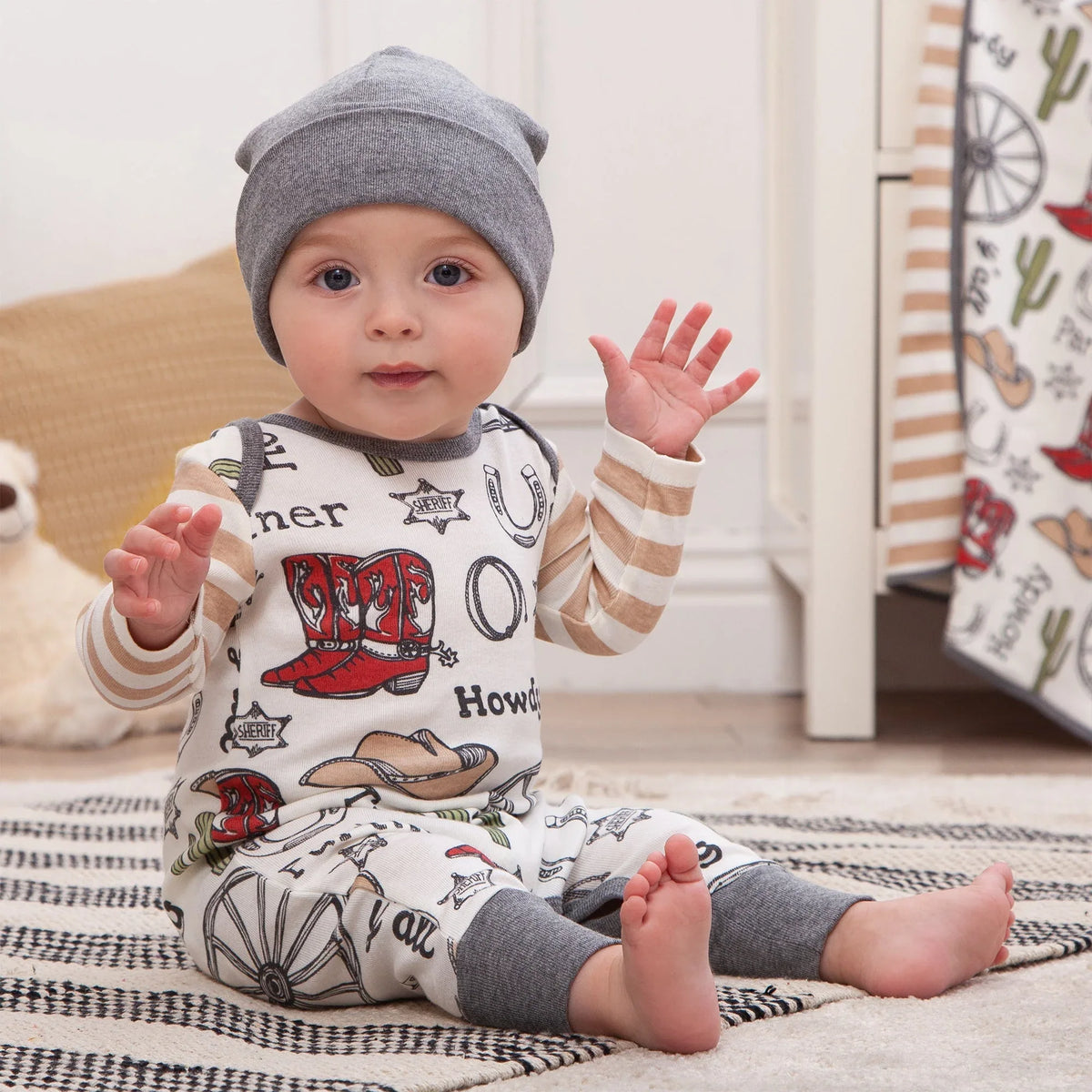 Howdy Partner Cowboy Western Romper - BIG FRENCHIES