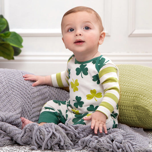 St. Patrick's Day Shamrocks & Clovers Romper - BIG FRENCHIES