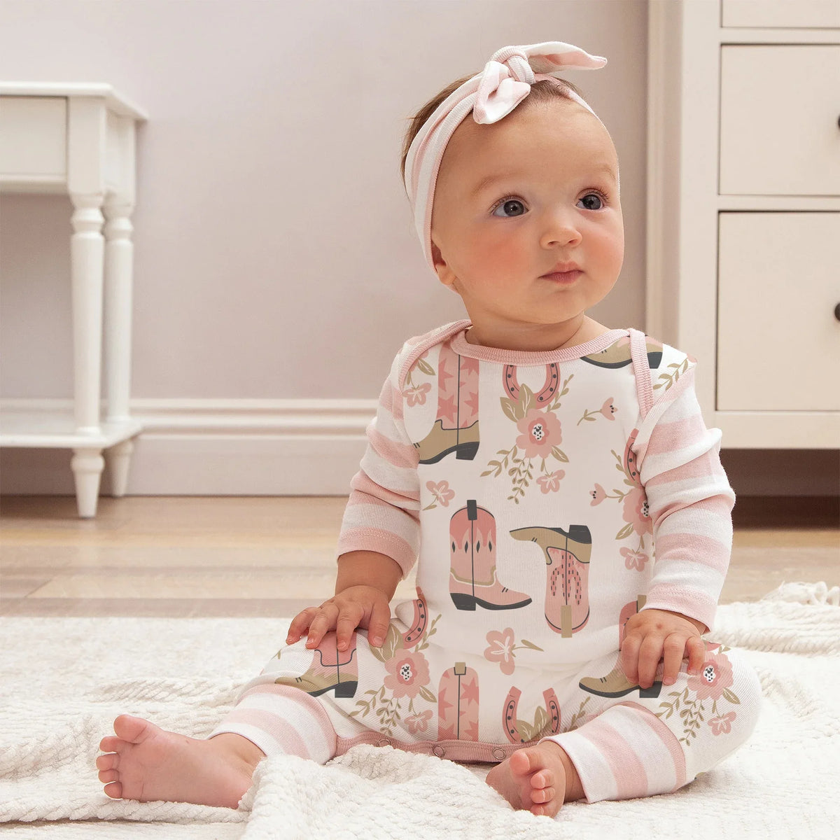 Cowgirl Boots Western Romper - BIG FRENCHIES