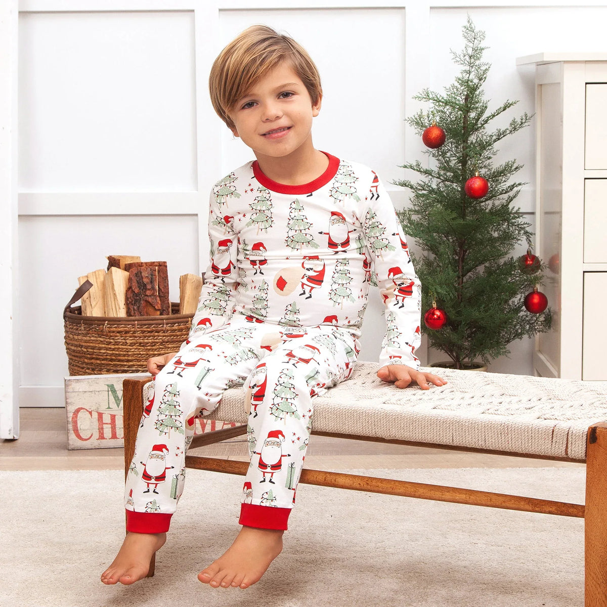 Christmas Santa Kid's Bamboo Pajama Set - BIG FRENCHIES