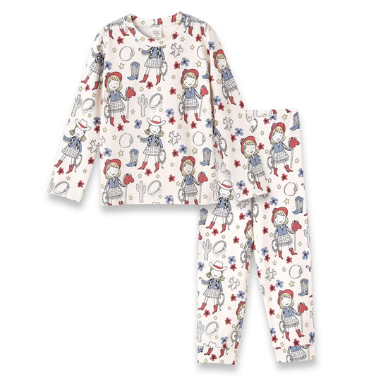 Cowgirl Bamboo Pajama Set - 10 & 12Y - BIG FRENCHIES