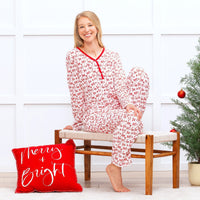 Christmas Bamboo Women's Pajama Set Ho-Ho-Ho