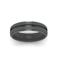 Textured Inlay Wedding Band