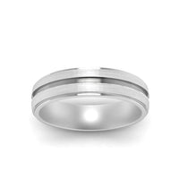 Textured Inlay Wedding Band