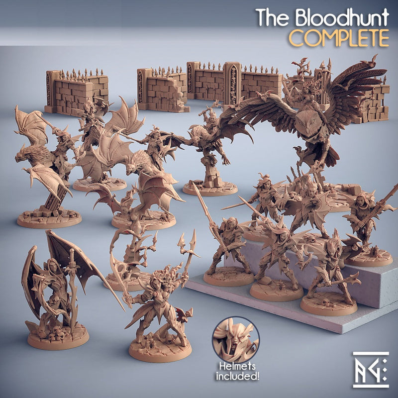 The Bloodhunt: Complete Set-3D Printed Miniatures-BIG FRENCHIES-All Systems Go Games