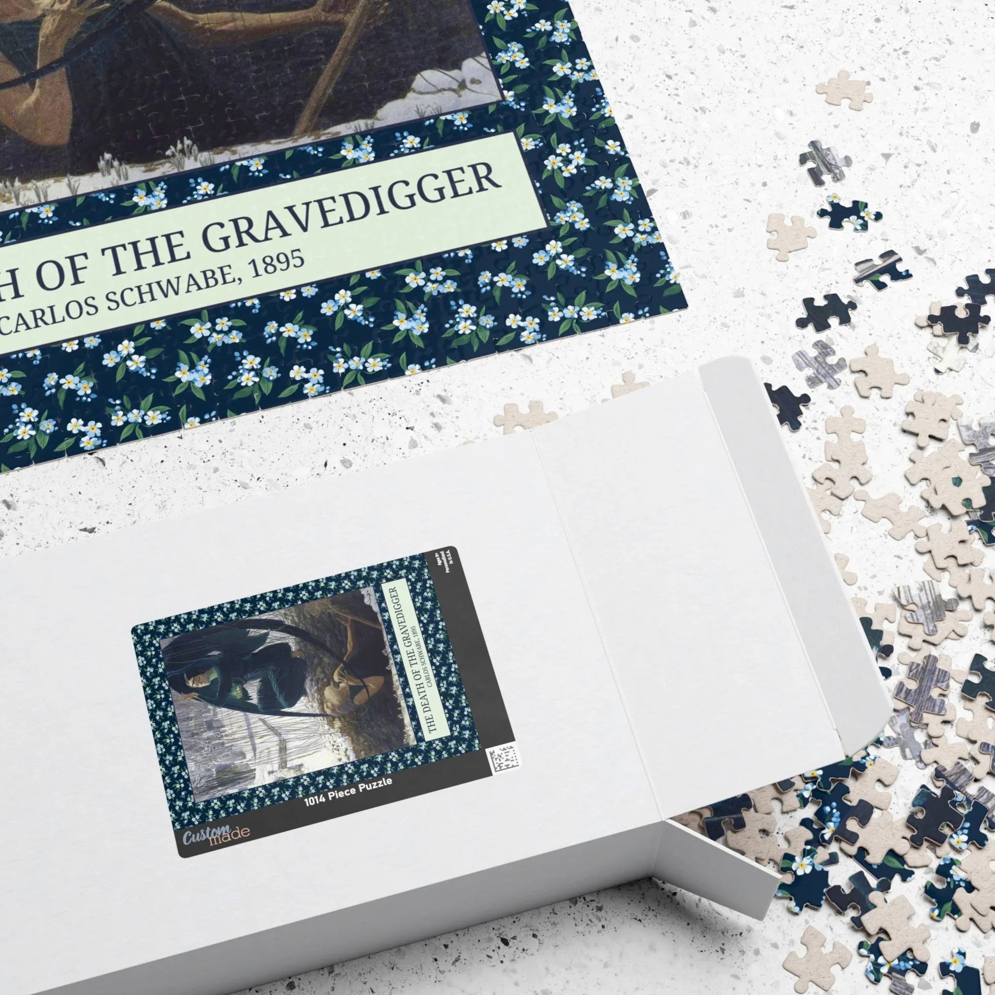The Death of the Gravedigger by Carlos Schwabe: Spooky Art History Puzzle - BIG FRENCHIES